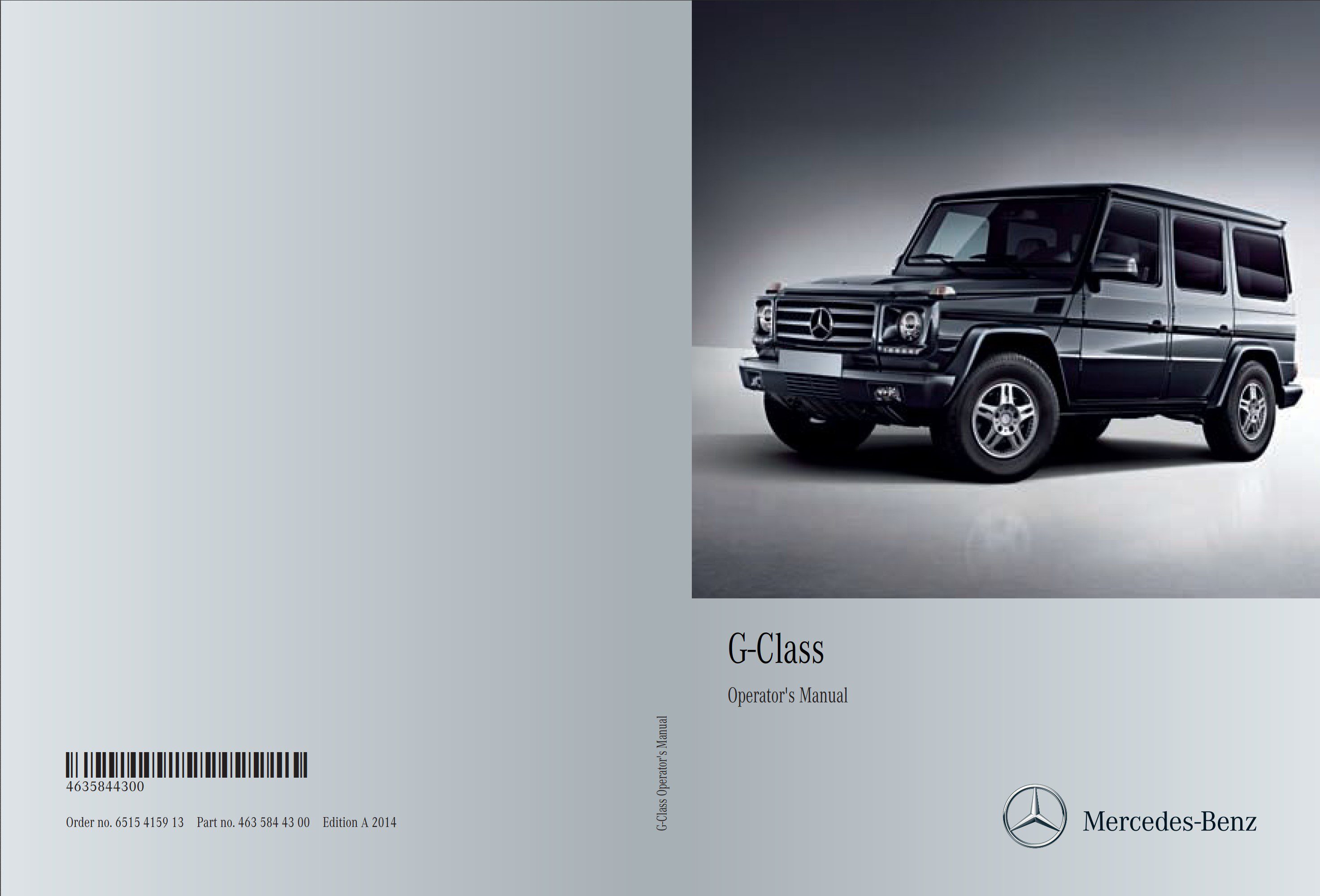 2014 mercedes benz g class owner's manual