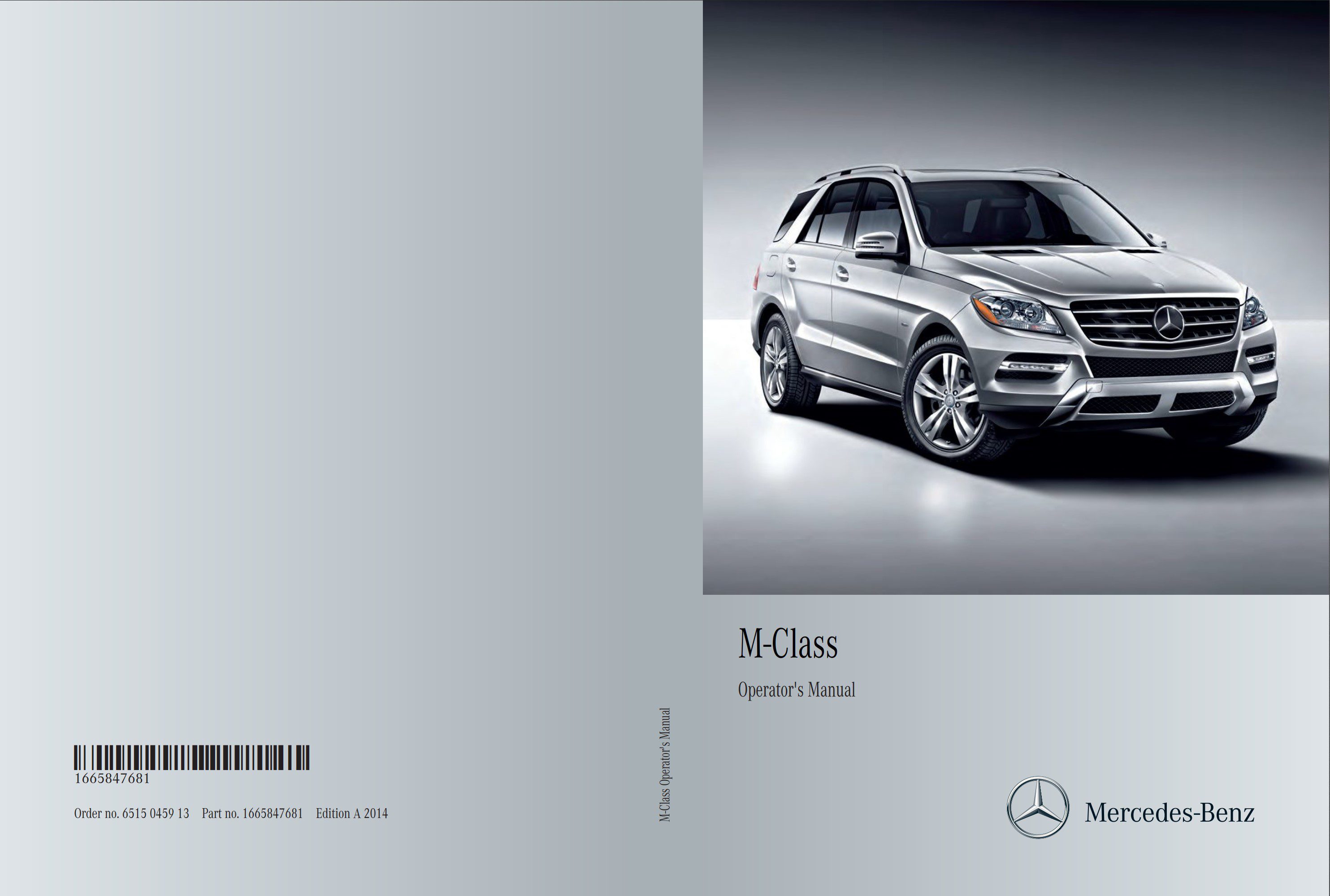 2014 mercedes benz m class owner's manual