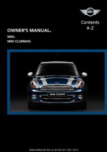 2014 mini clubman owner's manual