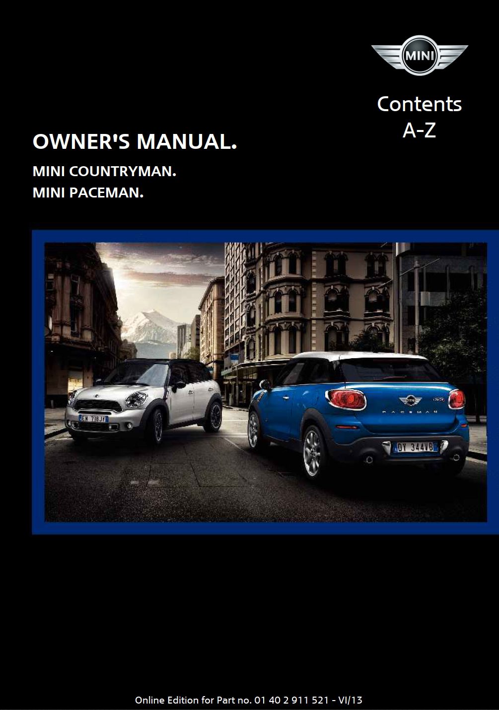 2014 mini countryman owner's manual