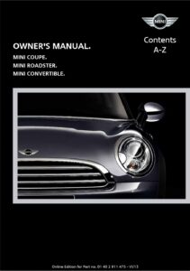 2014 mini coupe roadster convertible owner's manual