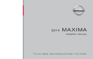 2014 nissan maxima owner's manual