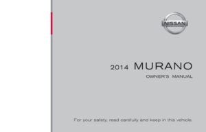 2014 nissan murano owner's manual