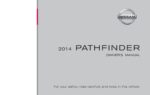 2014 nissan pathfinder owner's manual