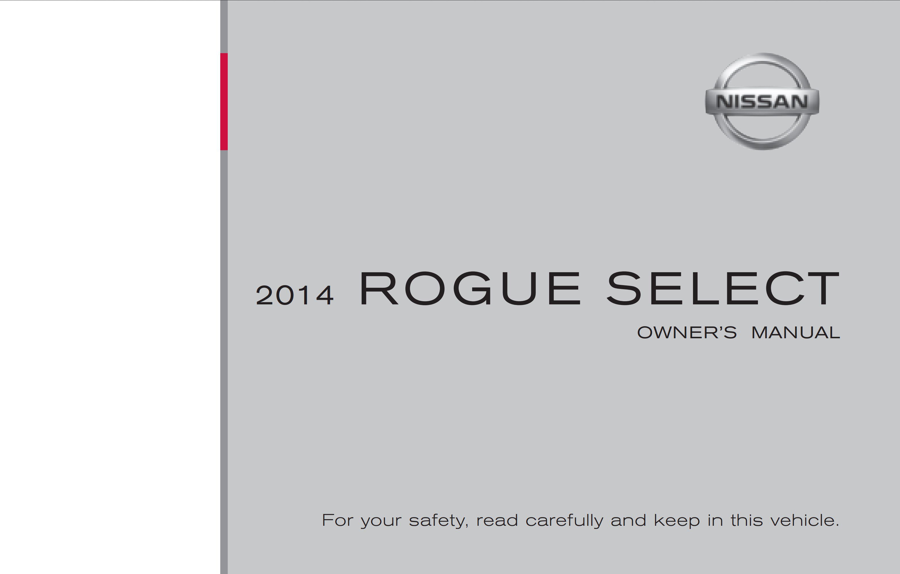 2014 nissan rogue select owner's manual