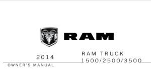 2014 ram 1500 2500 3500 owner's manual