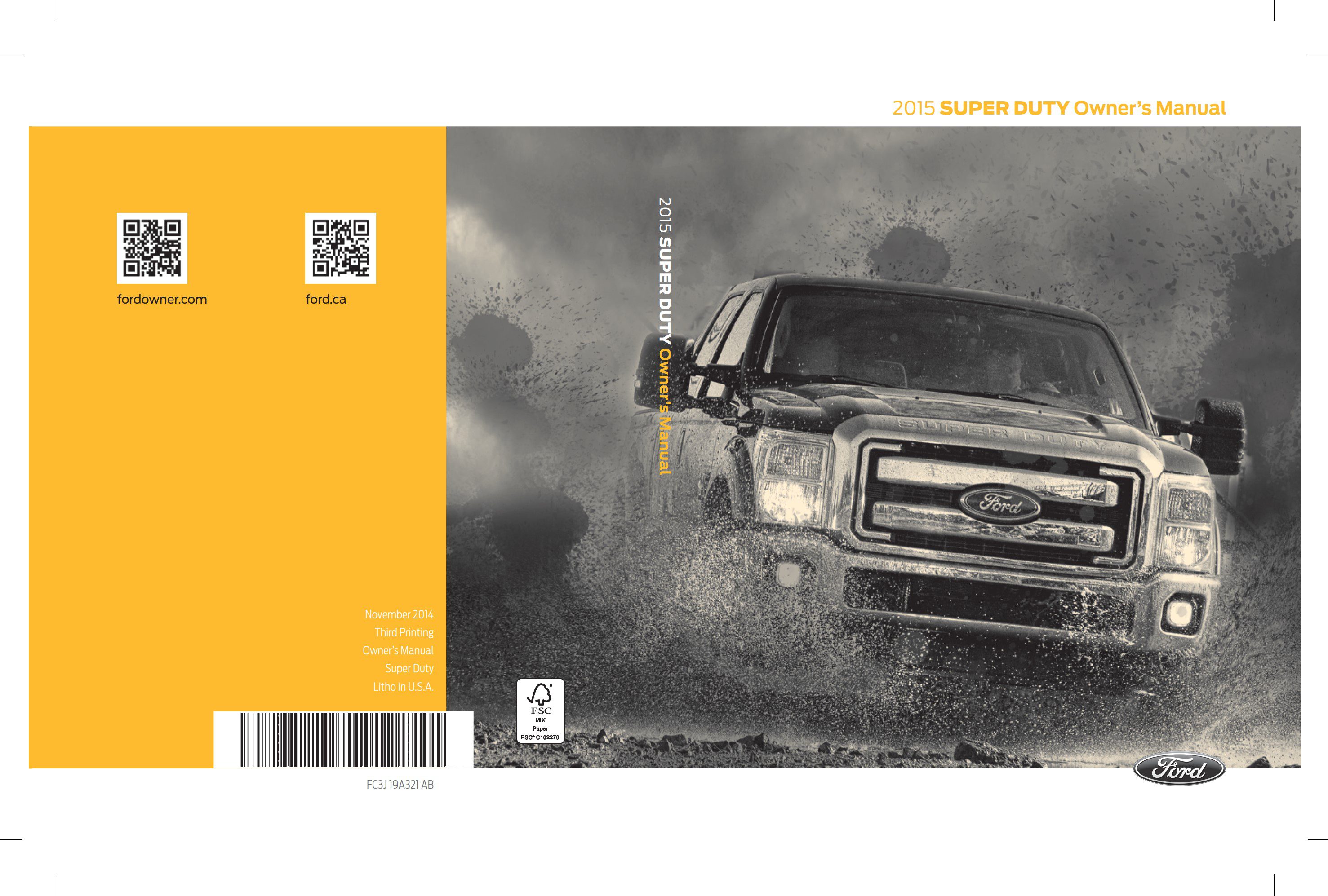 2015 ford f250 owner's manual