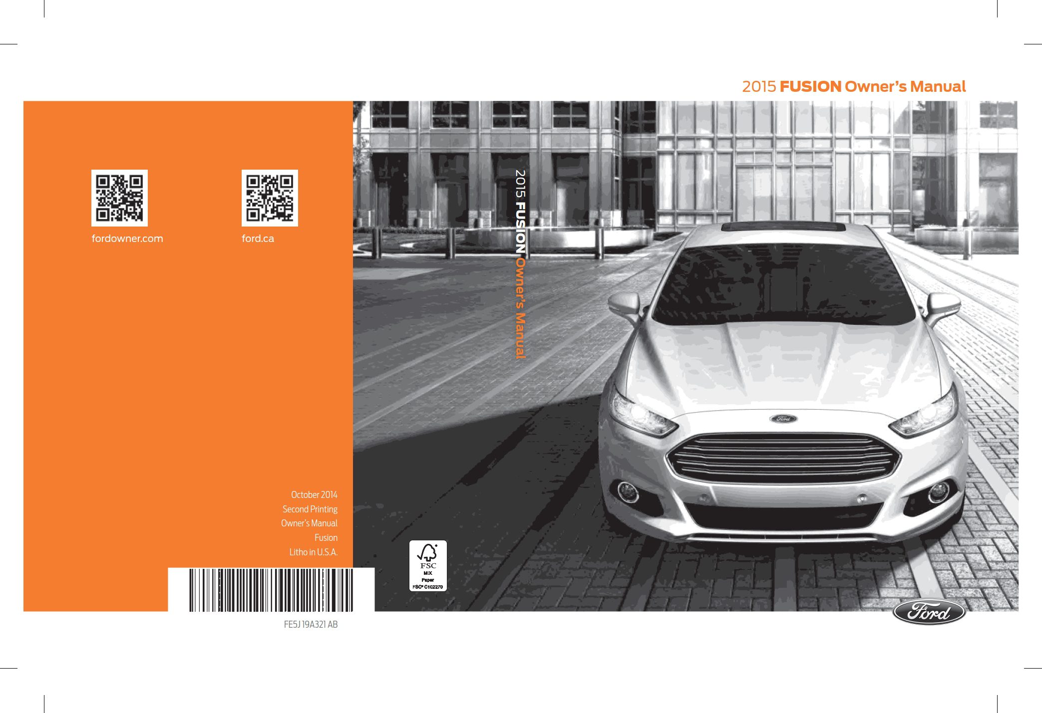 2015 ford fusion owner's manual