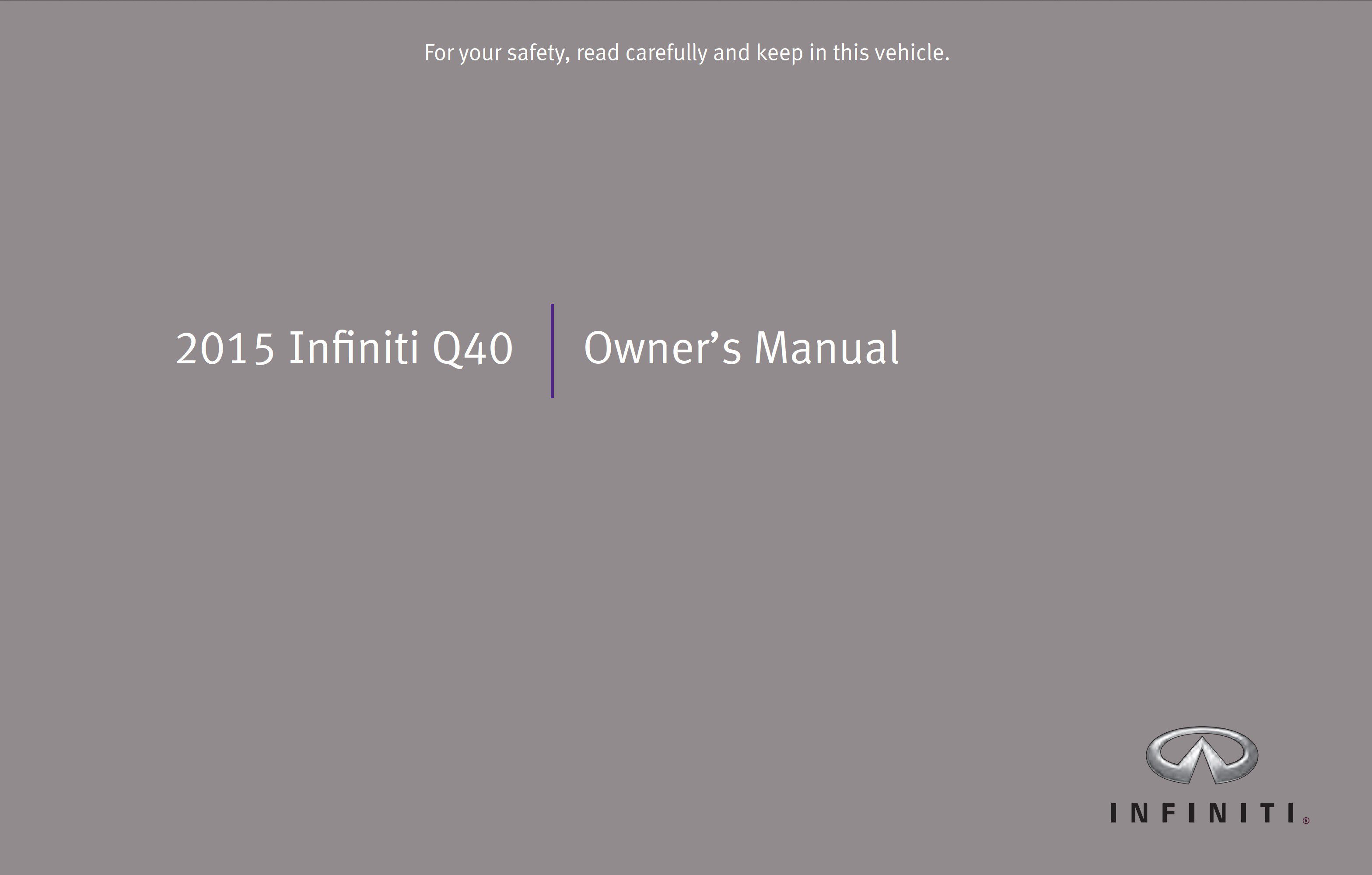 2015 infiniti q40 owner's manual