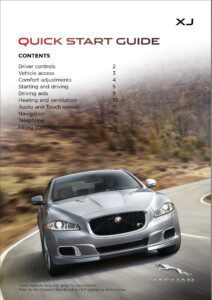 2015 jaguar xj owner's manual