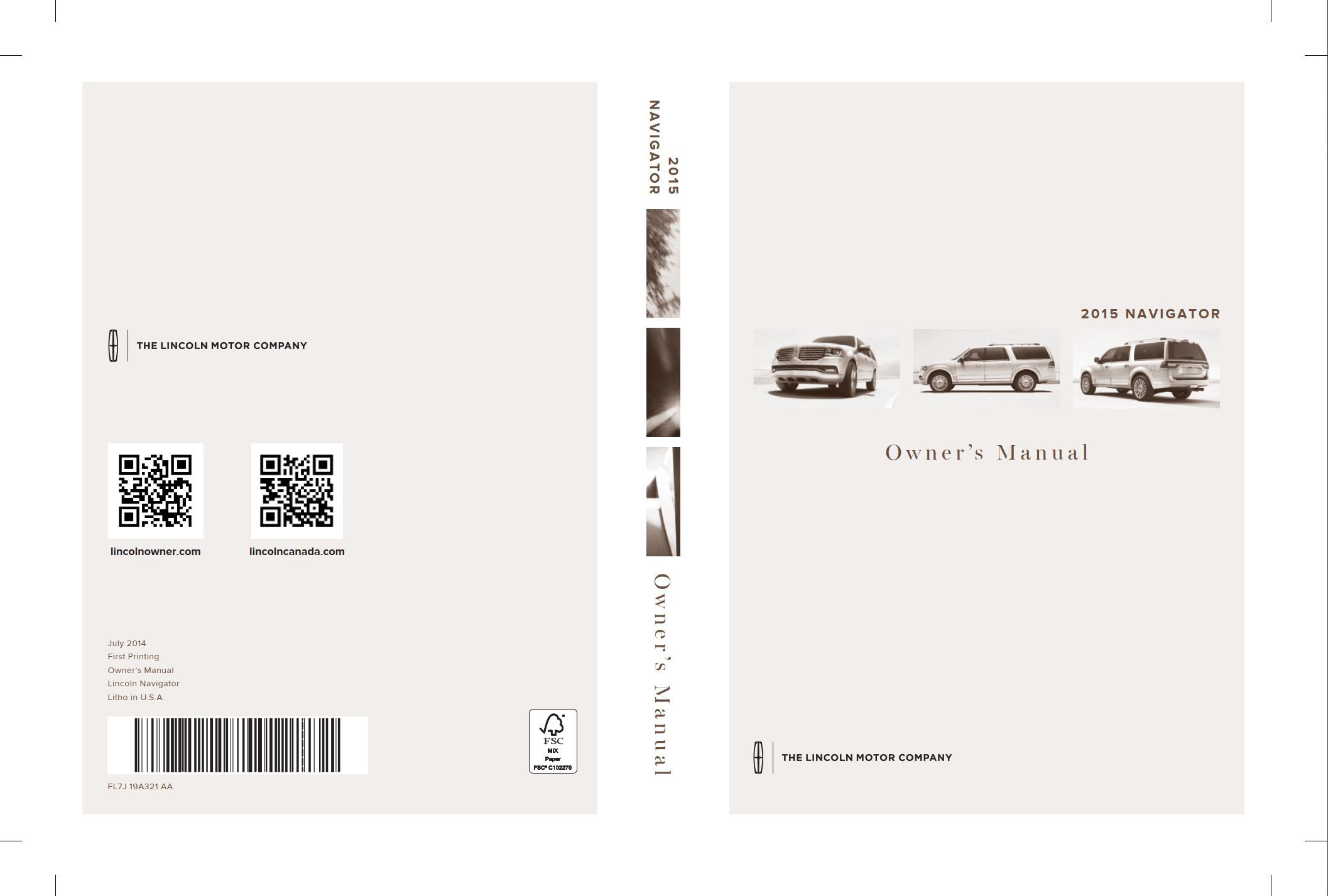 2015 lincoln navigator owner's manual