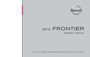 2015 nissan frontier owner's manual