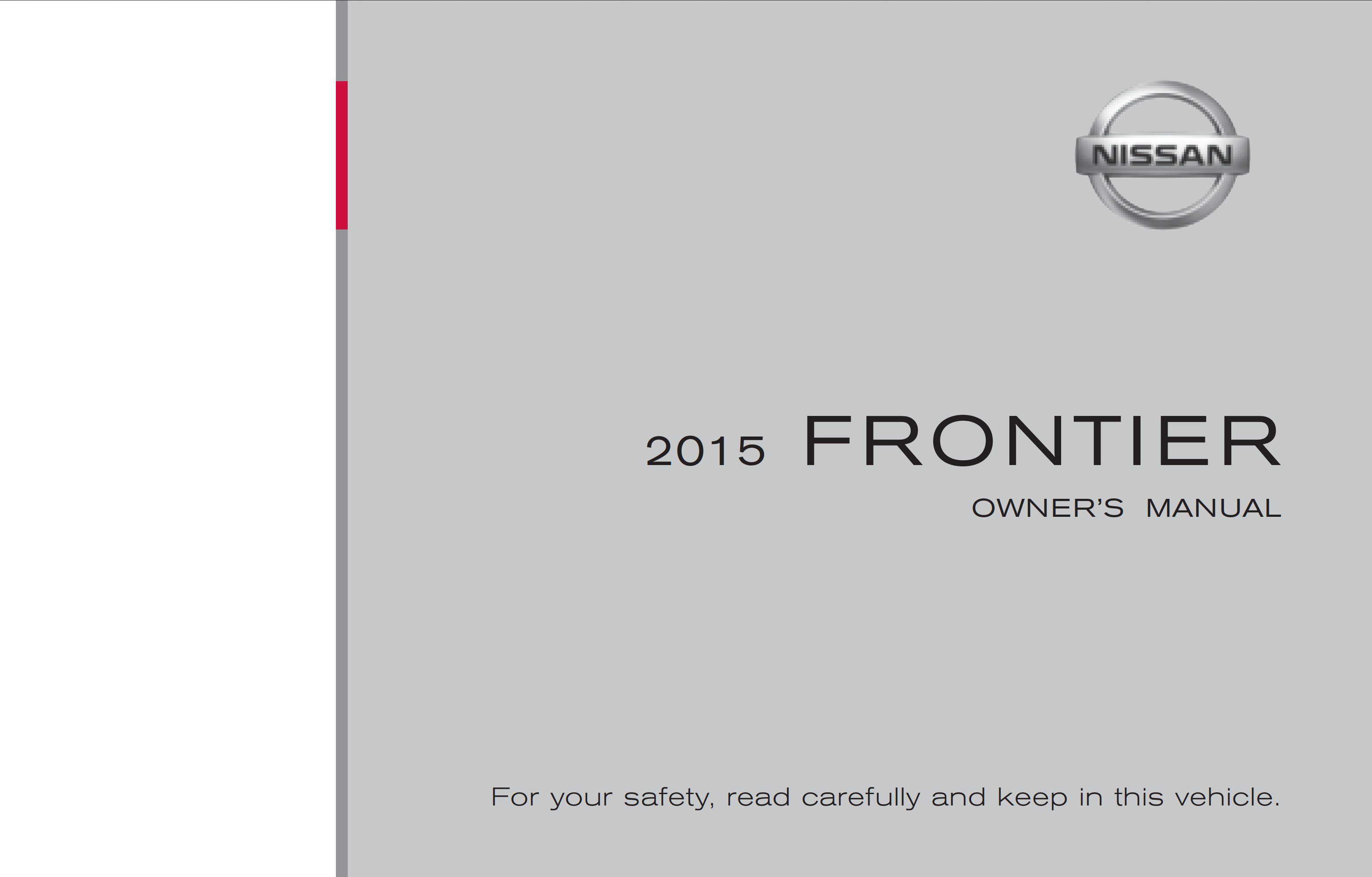 2015 nissan frontier owner's manual