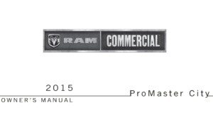 2015 ram promaster city owner manual