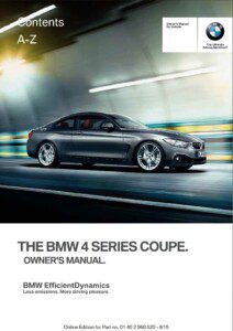 2016 bmw 4 series owner's manual