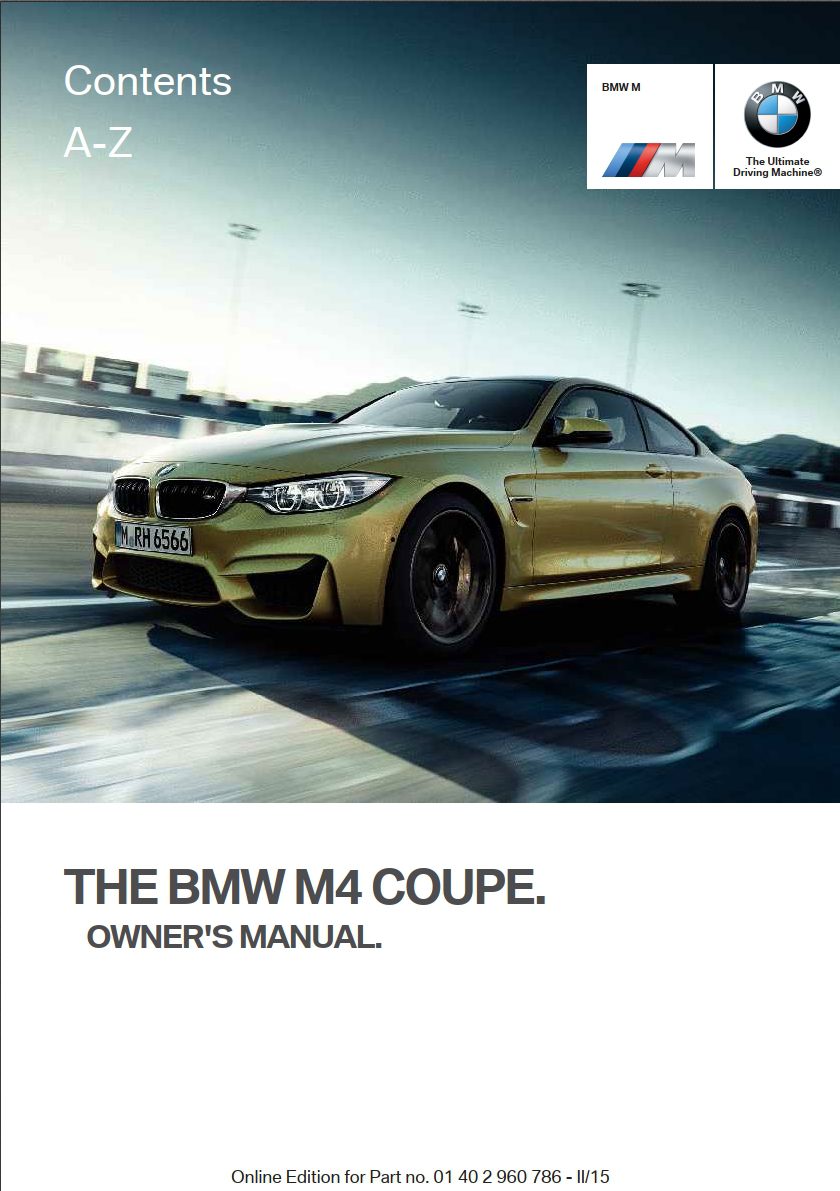 2016 bmw m4 owner's manual