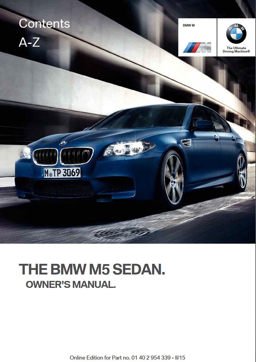 2016 bmw m5 owner's manual