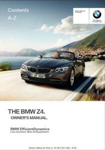 2016 bmw z4 owner's manual