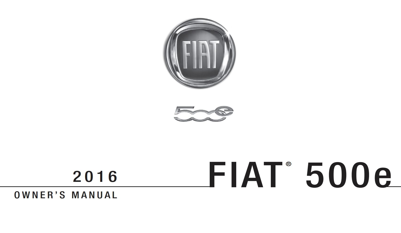 2016 fiat 500e owner manual