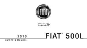 2016 fiat 500l owner manual