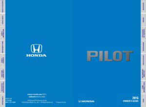 2016 honda pilot owner's manual