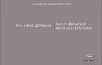 2016 infiniti q50 hybrid owner's manual