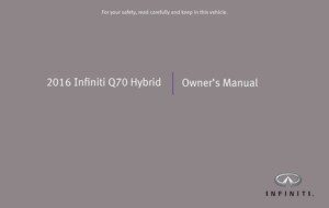 2016 infiniti q70 hybrid owner's manual