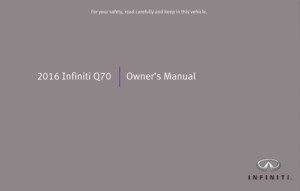 2016 infiniti q70 owner's manual