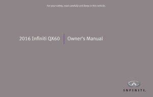 2016 infiniti qx60 owner's manual