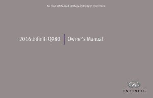 2016 infiniti qx80 owner's manual