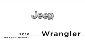 2016 jeep wrangler owner's manual