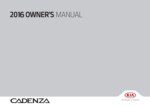 2016 kia cadenza owner manual