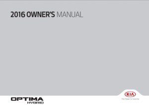 2016 kia optima hybrid owner manual