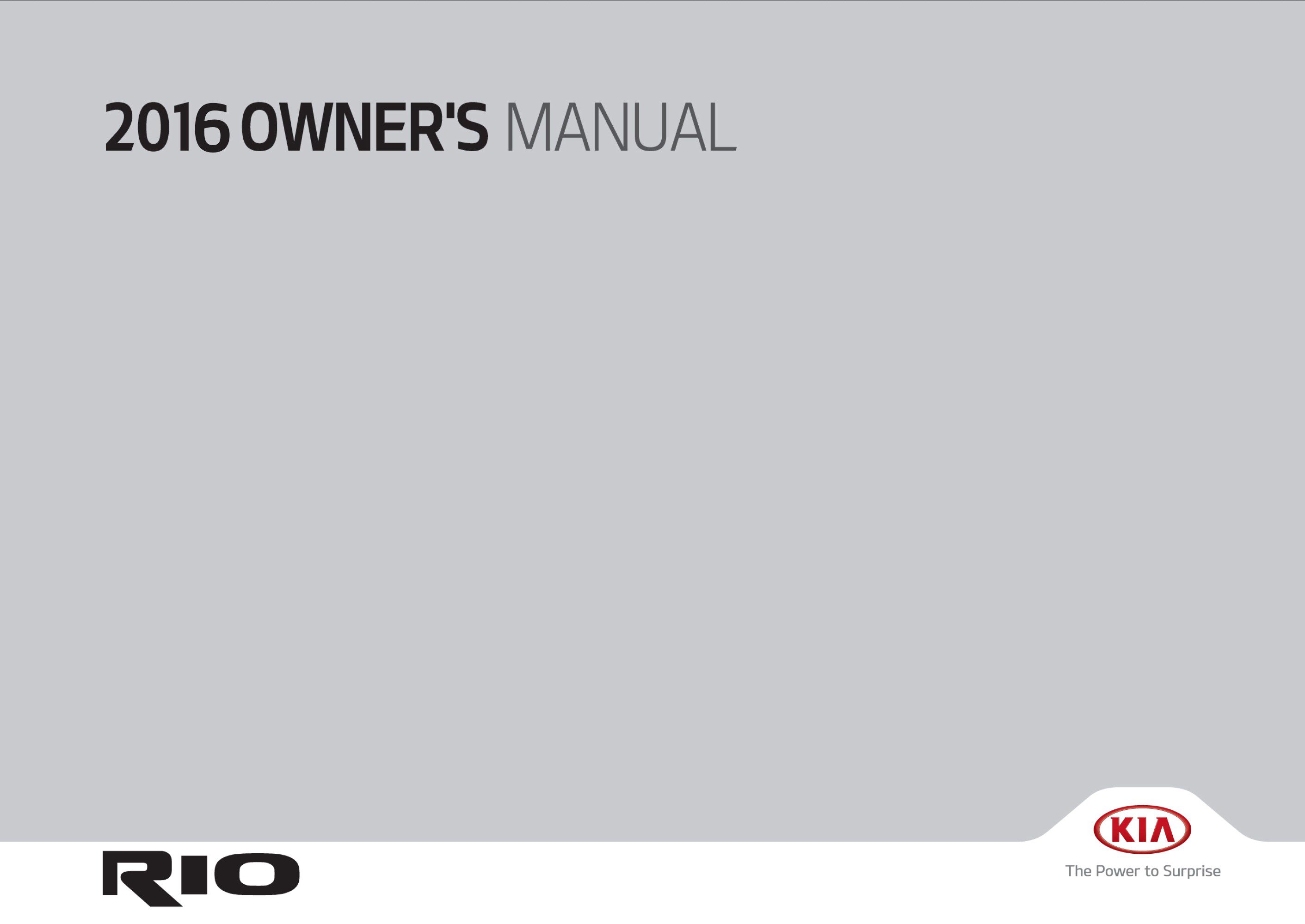 2016 kia rio owner manual