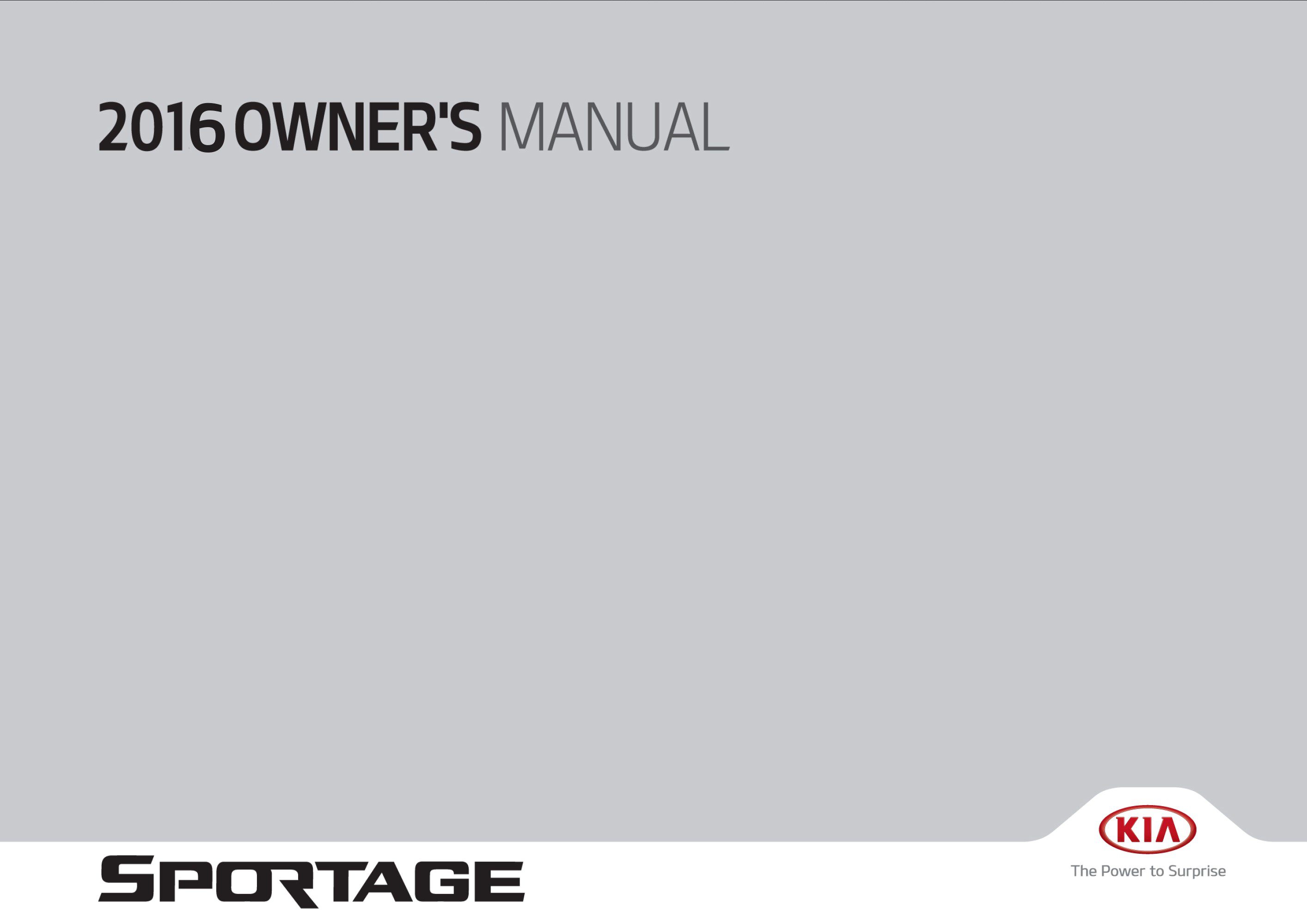 2016 kia sportage owner manual