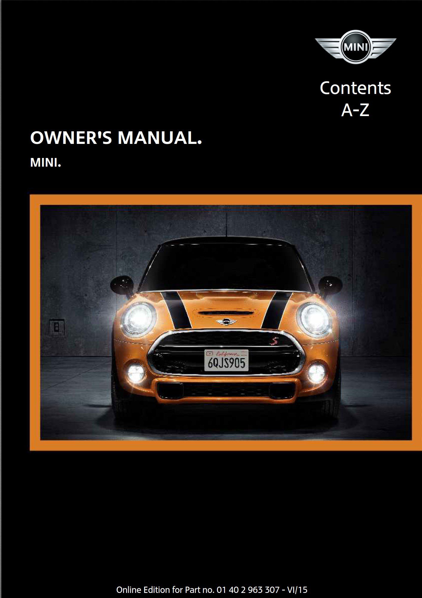 2016 mini cooper owner's manual