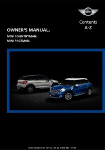 2016 mini countryman paceman owner's manual