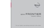 2016 nissan frontier owner's manual