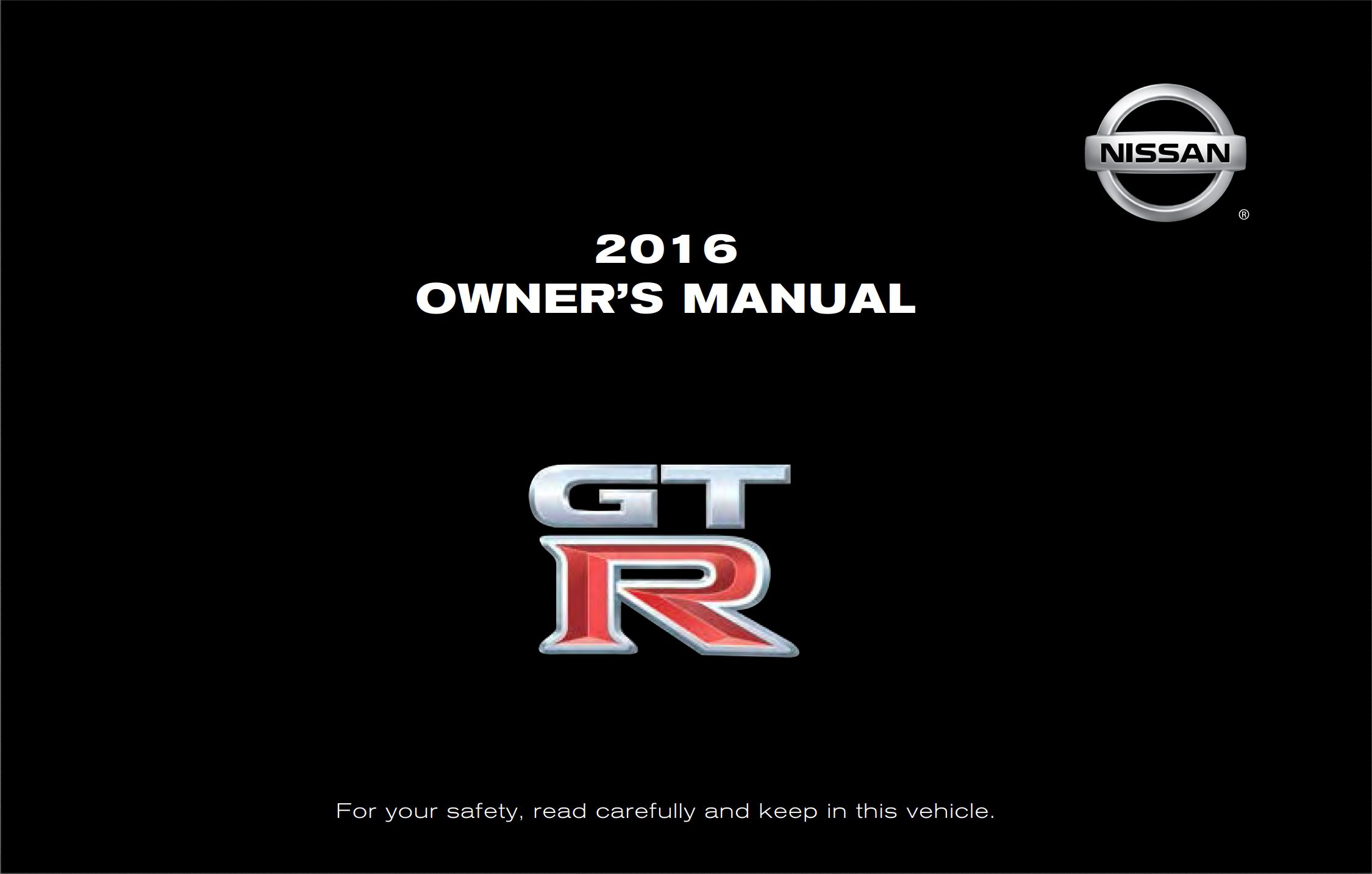 2016 nissan gtr owner's manual