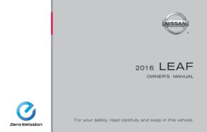 2016 nissan leaf owner's manual