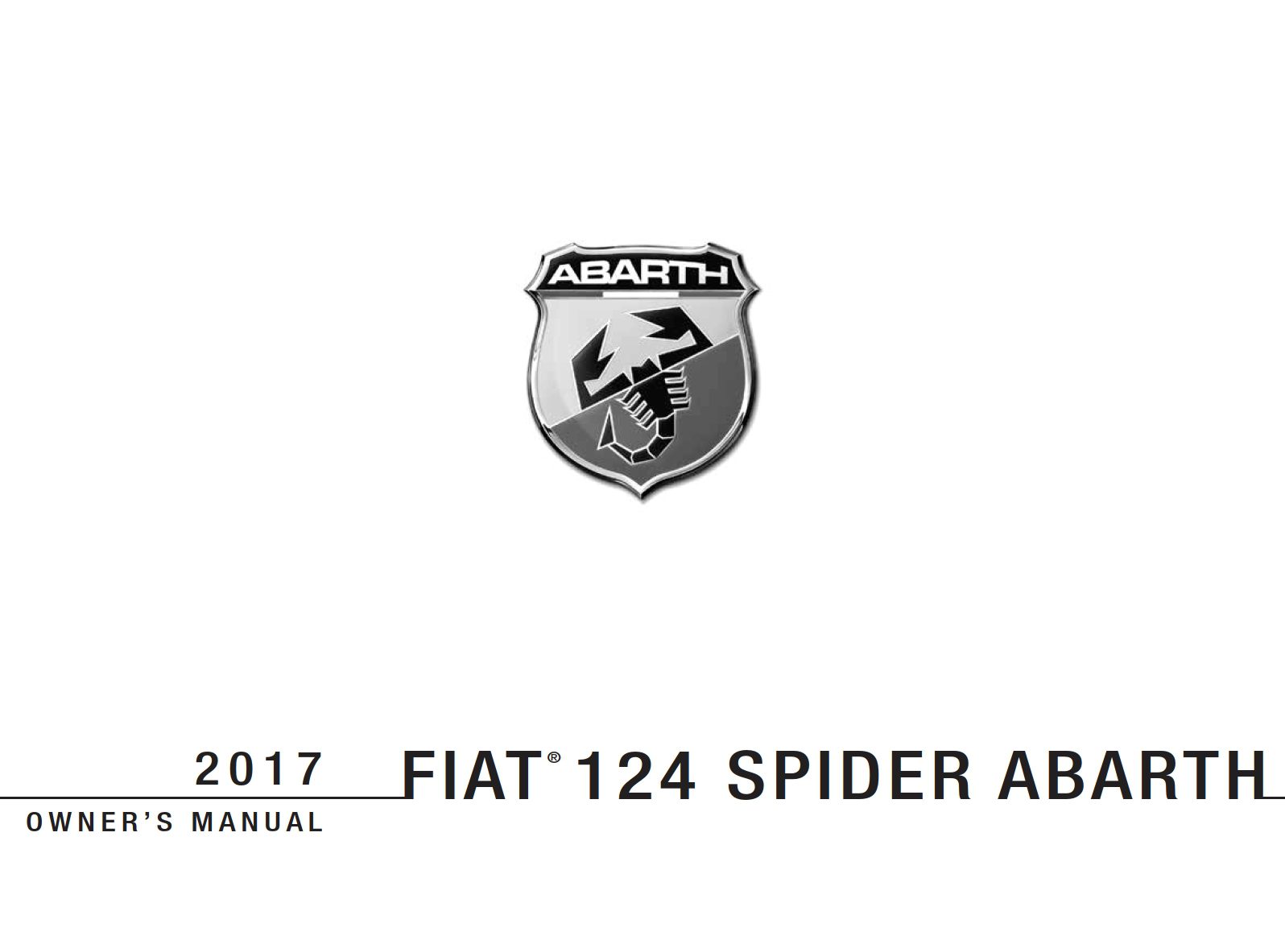 2017 fiat 124 spider abarth owner manual