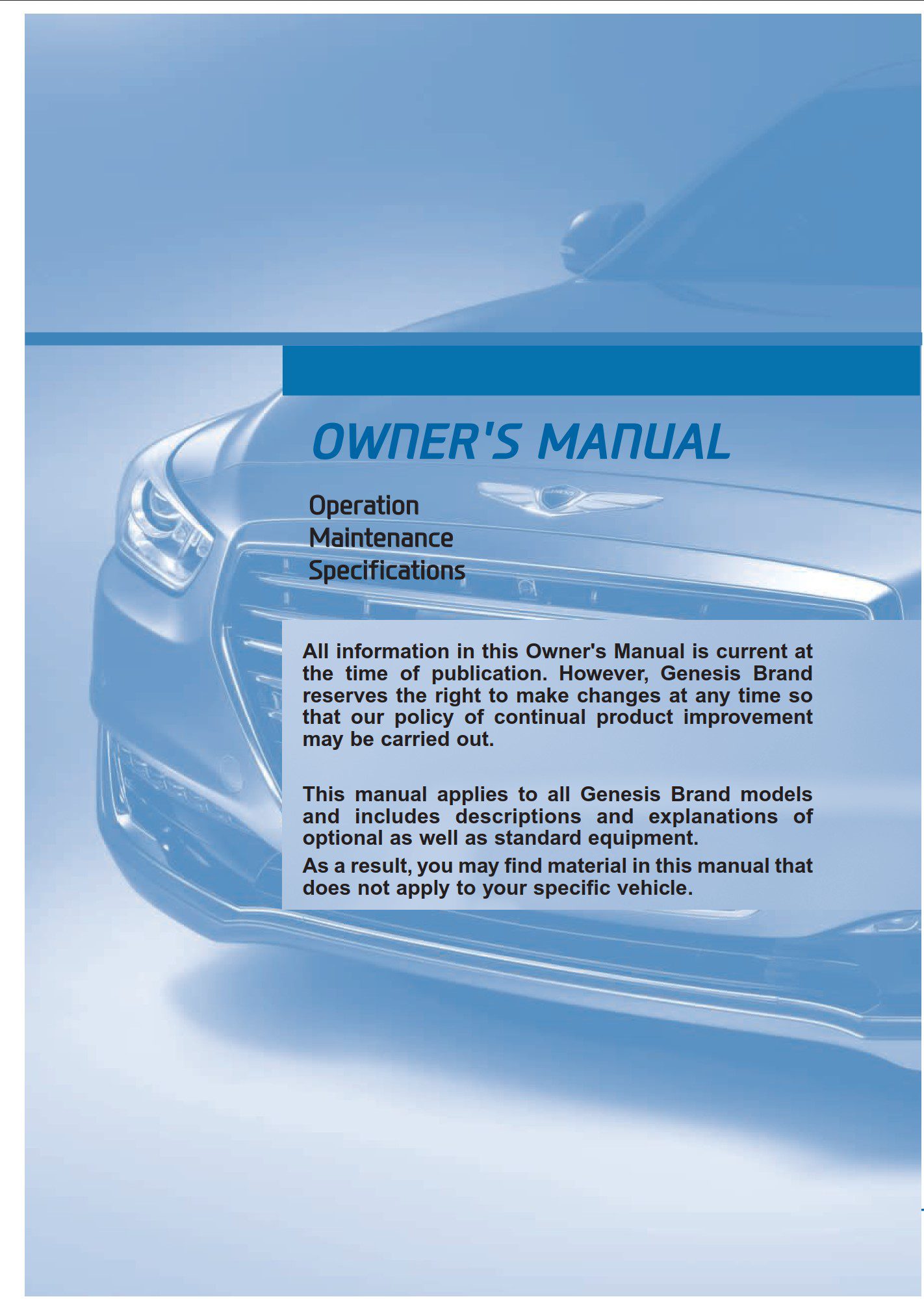 2017 genesis g90 owner manual