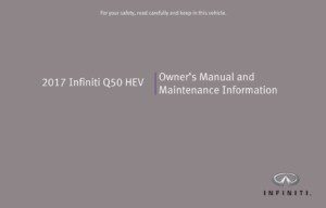 2017 infiniti q50 hybrid owner's manual