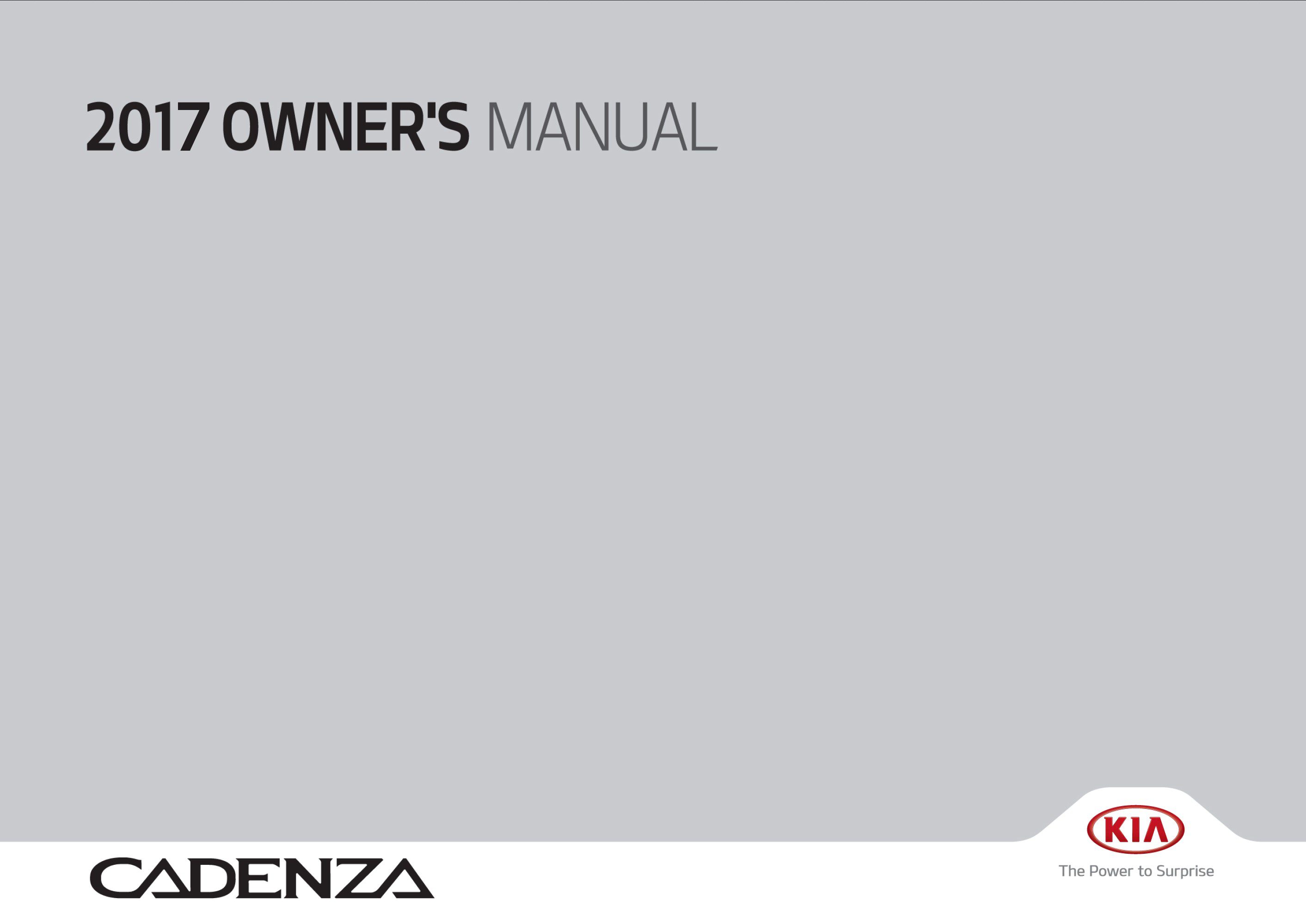 2017 kia cadenza owner manual