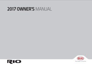 2017 kia rio owner manual