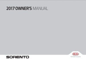 2017 kia sorento owner manual