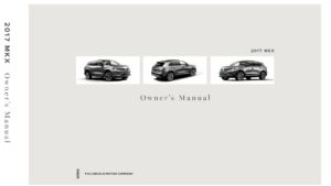 2017 lincoln mkx owner's manual