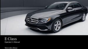 2017 mercedes benz e class owner's manual