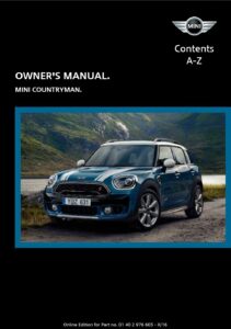 2017 mini countryman owner's manual