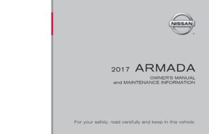 2017 nissan armada owner's manual